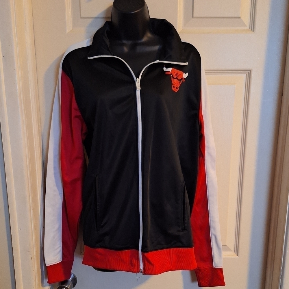 NBA Sports graphic shirt jacket zip up size large